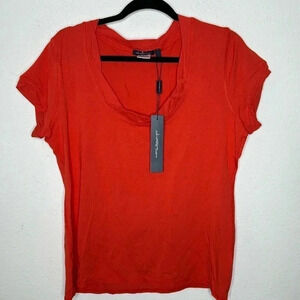 Chris.ton New red plus size 1x short sleeve jersey top